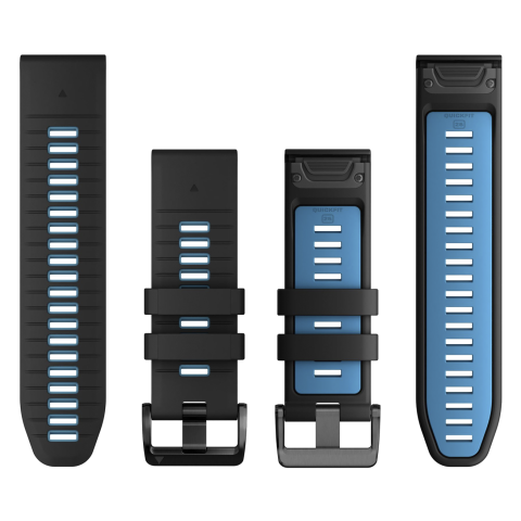 Garmin QuickFit® 26mm Black/Cirrus Blue betéttel szilikon óraszíj
SKU: 010-13281-05