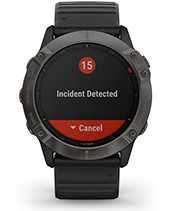 fēnix 6X Pro & Sapphire with safety and tracking features screen