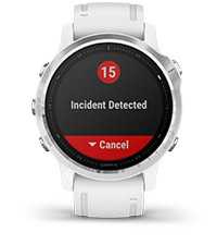 fēnix 6S with safety and tracking features screen