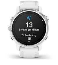 fēnix 6S with respiration tracking screen