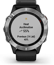 fēnix 6 with performance metrics screen