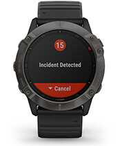 fēnix 6X Pro & Sapphire with safety and tracking features screen