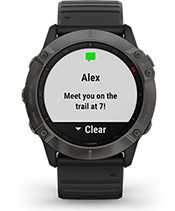 fēnix 6X Pro Solar with smart notifications screen