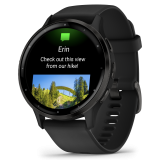 Garmin Venu® 3 Slate / Black bőr és szilikon szíjjal
