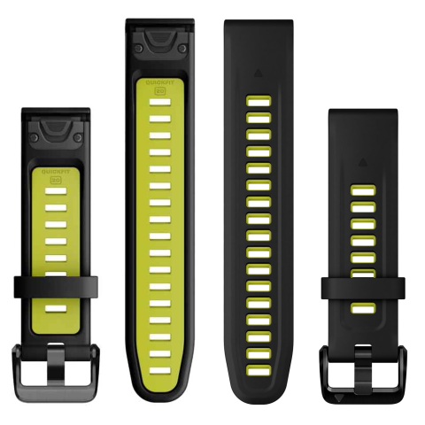Garmin QuickFit 20mm Black/Electric Lime szilikon óraszíj.
SKU: 010-13279-03