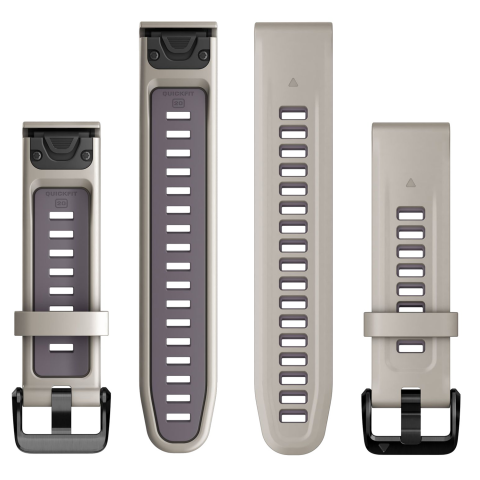 Garmin QuickFit 20mm Light Sand/Deep Orchid szilikon óraszíj. SKU: 010-13279-05