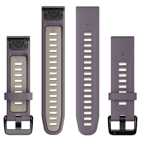 Garmin QuickFit 20mm Deep Orchid/Light Sand szilikon óraszíj. SKU: 010-13279-06