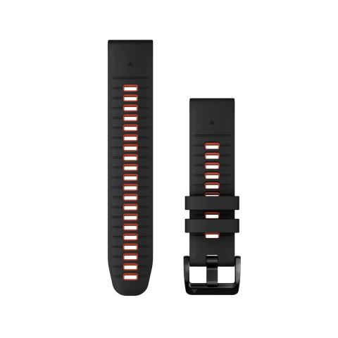 Garmin QuickFit 22mm szilikon Black/Flame Red óraszíj