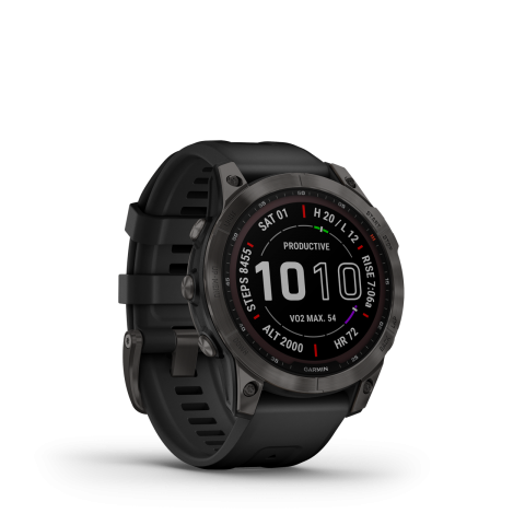 Garmin Fenix 7 Sapphire Solar szürke DLC Titán