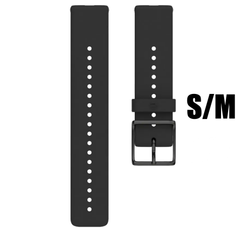 Quick 20mm szilikon Black óraszíj S/M