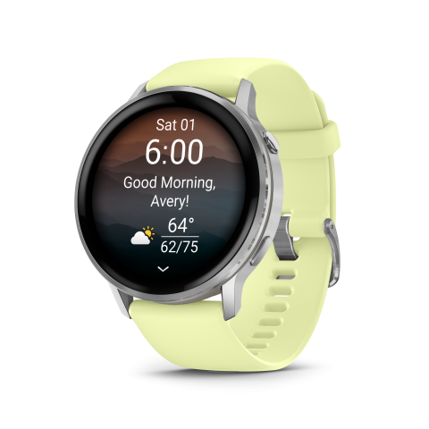 Garmin Venu® 4 Silver/ Citron – 45mm	010-03014-02