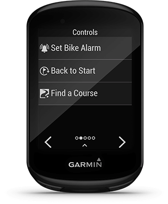 Edge 830 with back to start screen