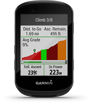 Edge 530 with ClimbPro screen