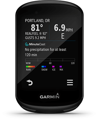 Edge 830 with Connect IQ screen