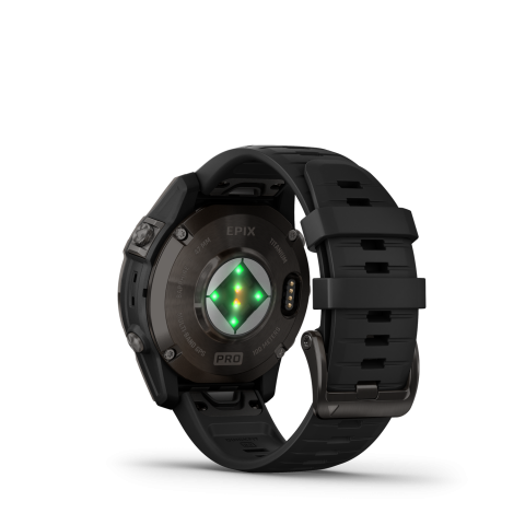Garmin Epix Pro Sapphire (47mm) CarbonGray DLC Fekete bőr és fekete szilikon szíjjakkal (exclusive)