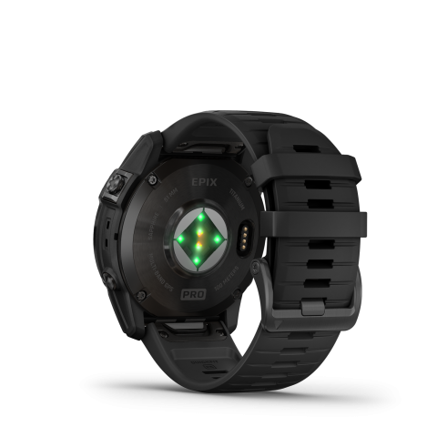 epix Pro (Gen 2) Sapphire Edition 51 mm, Carbon gray DLC titanium with black silicone band