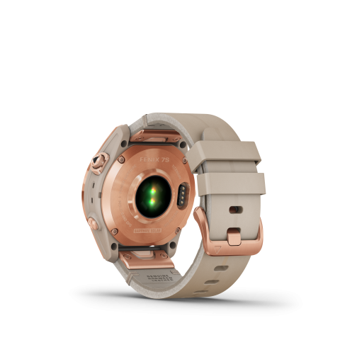Garmin Fenix 7s Sapphire Solar Rose Gold Titanium bőr szíjjal (Exclusive)	010-02539-35