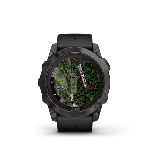 Garmin Fenix 7X PRO Sapphire Solar Carbon Grey DLC Fekete Szíjjal
