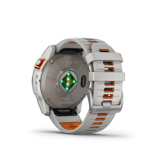 Garmin Fenix 7X PRO Sapphire Solar Titanium, Gray-Orange Szíjjal