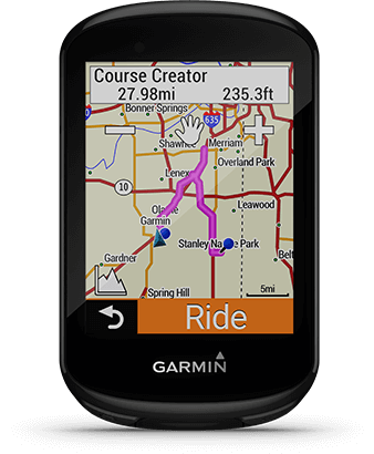 Edge 830 with Garmin Cycle Map screen