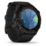 Garmin Descent™ Mk3i - 51mm carbon Grey DLC Titán szilikon szíjjal