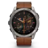 Garmin Fenix 8 AMOLED 51mm Sapphire Titán bőrszíjjal 