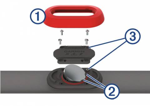 1. gumi fedlap, mely könnyen levehető szerszám nélkül is. 2. elemfülek, melyek alá kell betenni az elemet + oldallal felfelé. 3. Fedlap, melyet oldalhelyesen kell visszatenni.
