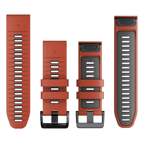 Garmin QuickFit® 26mm Flame Red/Graphite betéttel szilikon óraszíj	SKU:010-13281-04
