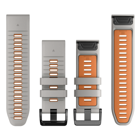 Garmin QuickFit 26mm Fog Grey/Ember Orange szilikon óraszíj	SKU:010-13281-02