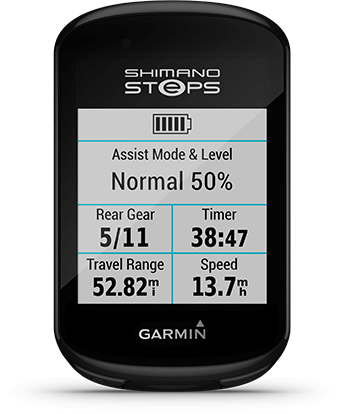 Edge 830 with SHIMANO screen
