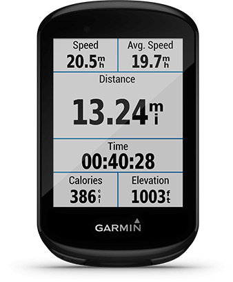 Edge 830 with Garmin Connect screen
