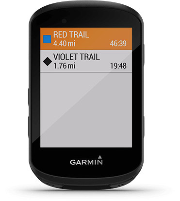 Edge 530 with Trailforks app screen
