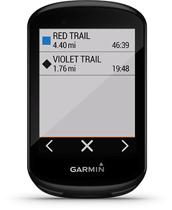 Edge 830 with Trailforks app screen