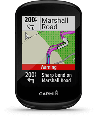 Edge 830 with directions screen