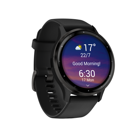 Garmin Venu® 3 Slate / Black bőr és szilikon szíjjal	010-02784-52